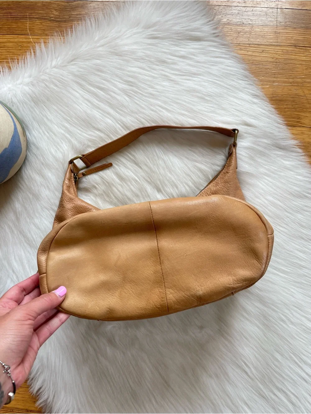 American Leather Co. Hobo Bucket leather shoulder bag
